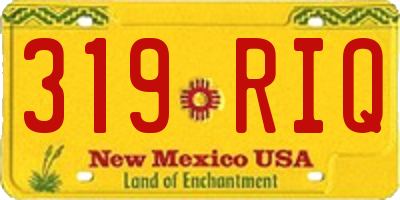 NM license plate 319RIQ