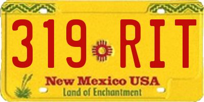 NM license plate 319RIT