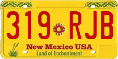 NM license plate 319RJB