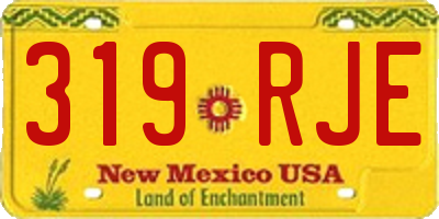 NM license plate 319RJE
