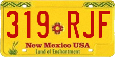 NM license plate 319RJF