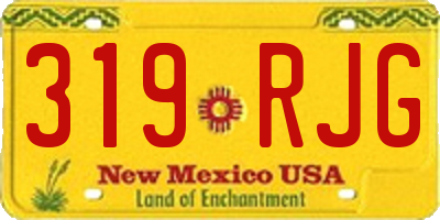 NM license plate 319RJG