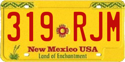 NM license plate 319RJM