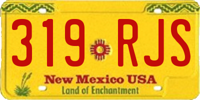 NM license plate 319RJS