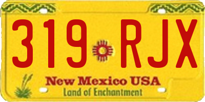 NM license plate 319RJX