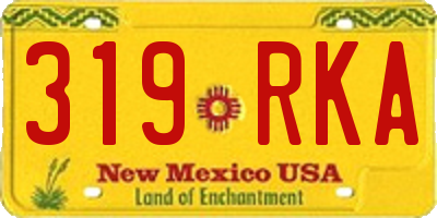 NM license plate 319RKA
