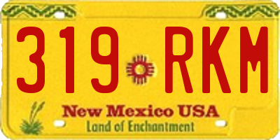 NM license plate 319RKM