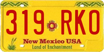 NM license plate 319RKO