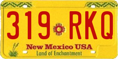 NM license plate 319RKQ