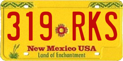 NM license plate 319RKS