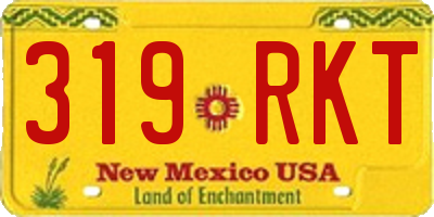 NM license plate 319RKT