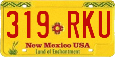 NM license plate 319RKU