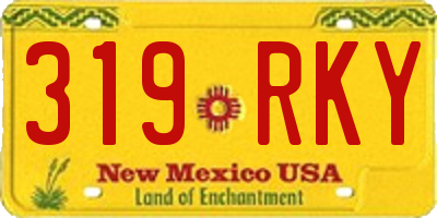 NM license plate 319RKY