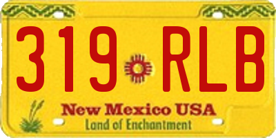 NM license plate 319RLB