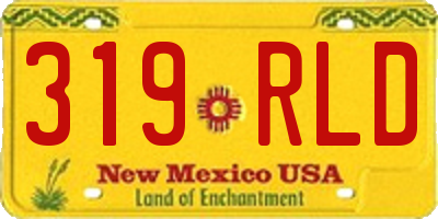 NM license plate 319RLD