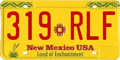 NM license plate 319RLF