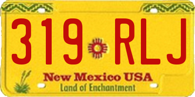 NM license plate 319RLJ