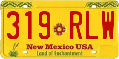 NM license plate 319RLW