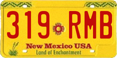 NM license plate 319RMB