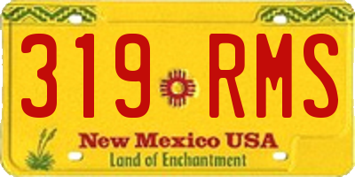 NM license plate 319RMS