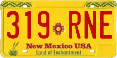 NM license plate 319RNE