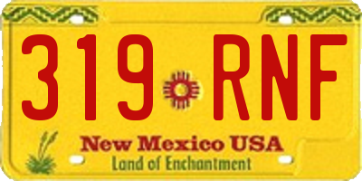 NM license plate 319RNF