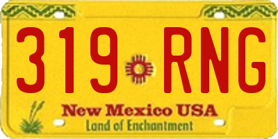 NM license plate 319RNG