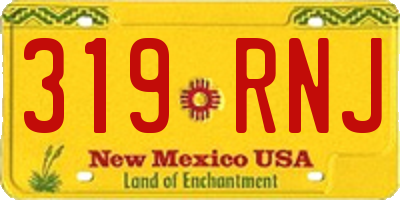 NM license plate 319RNJ