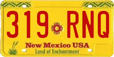 NM license plate 319RNQ