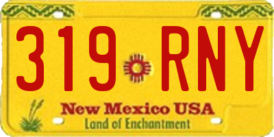 NM license plate 319RNY