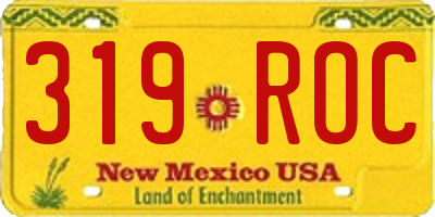 NM license plate 319ROC