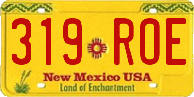 NM license plate 319ROE