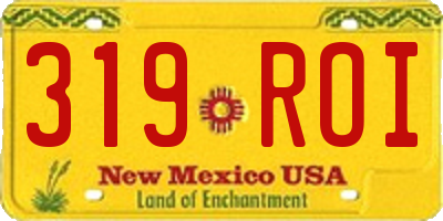 NM license plate 319ROI