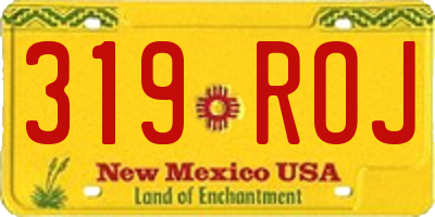 NM license plate 319ROJ