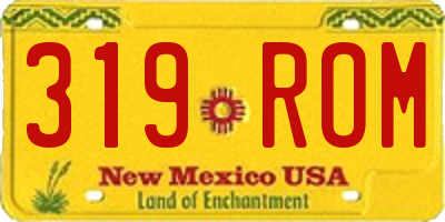 NM license plate 319ROM