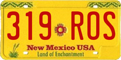 NM license plate 319ROS