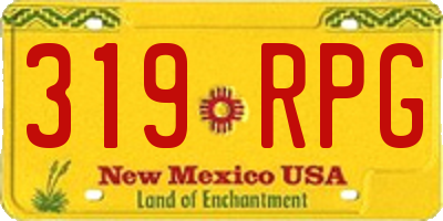 NM license plate 319RPG