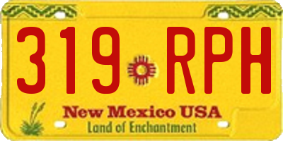 NM license plate 319RPH