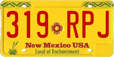 NM license plate 319RPJ