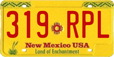 NM license plate 319RPL