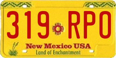 NM license plate 319RPO