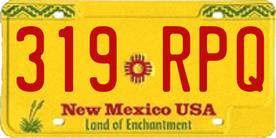NM license plate 319RPQ
