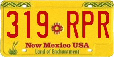 NM license plate 319RPR