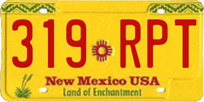 NM license plate 319RPT