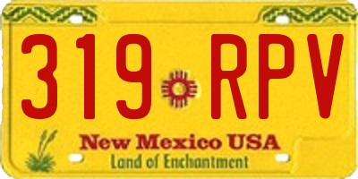 NM license plate 319RPV