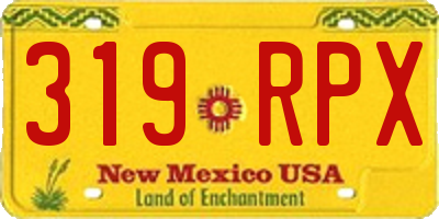 NM license plate 319RPX