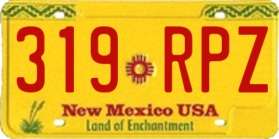 NM license plate 319RPZ