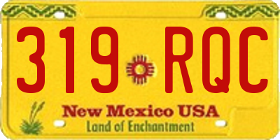 NM license plate 319RQC
