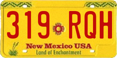 NM license plate 319RQH