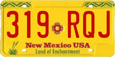 NM license plate 319RQJ